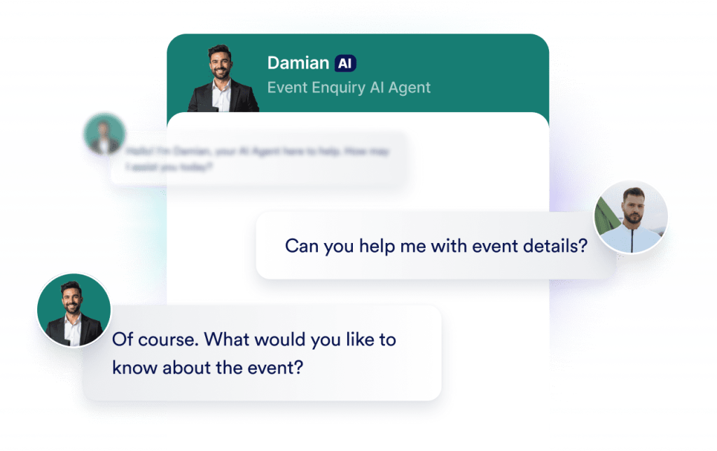 Event enquiry AI chatbot handling guest questions