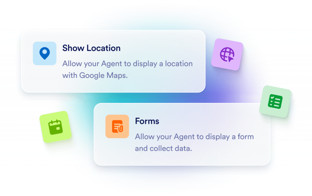 Chatbot tools for showing locations and collecting school forms