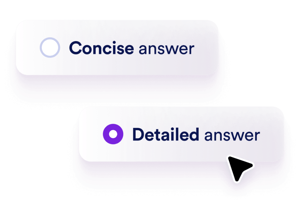 Choose concise or detailed