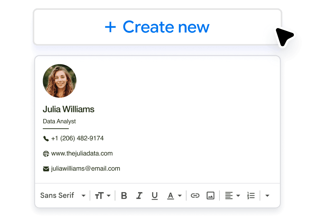 Create a new signature