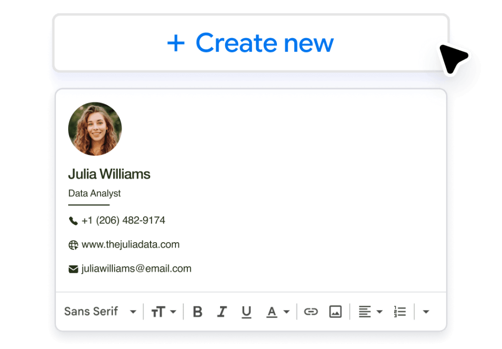Create a new signature