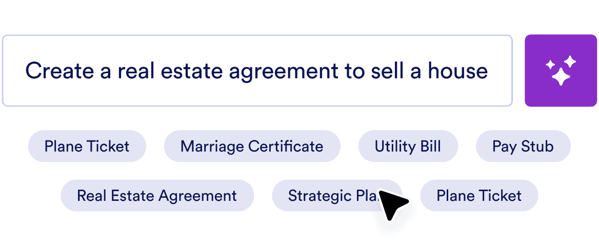 Enter a document prompt or choose a keyword