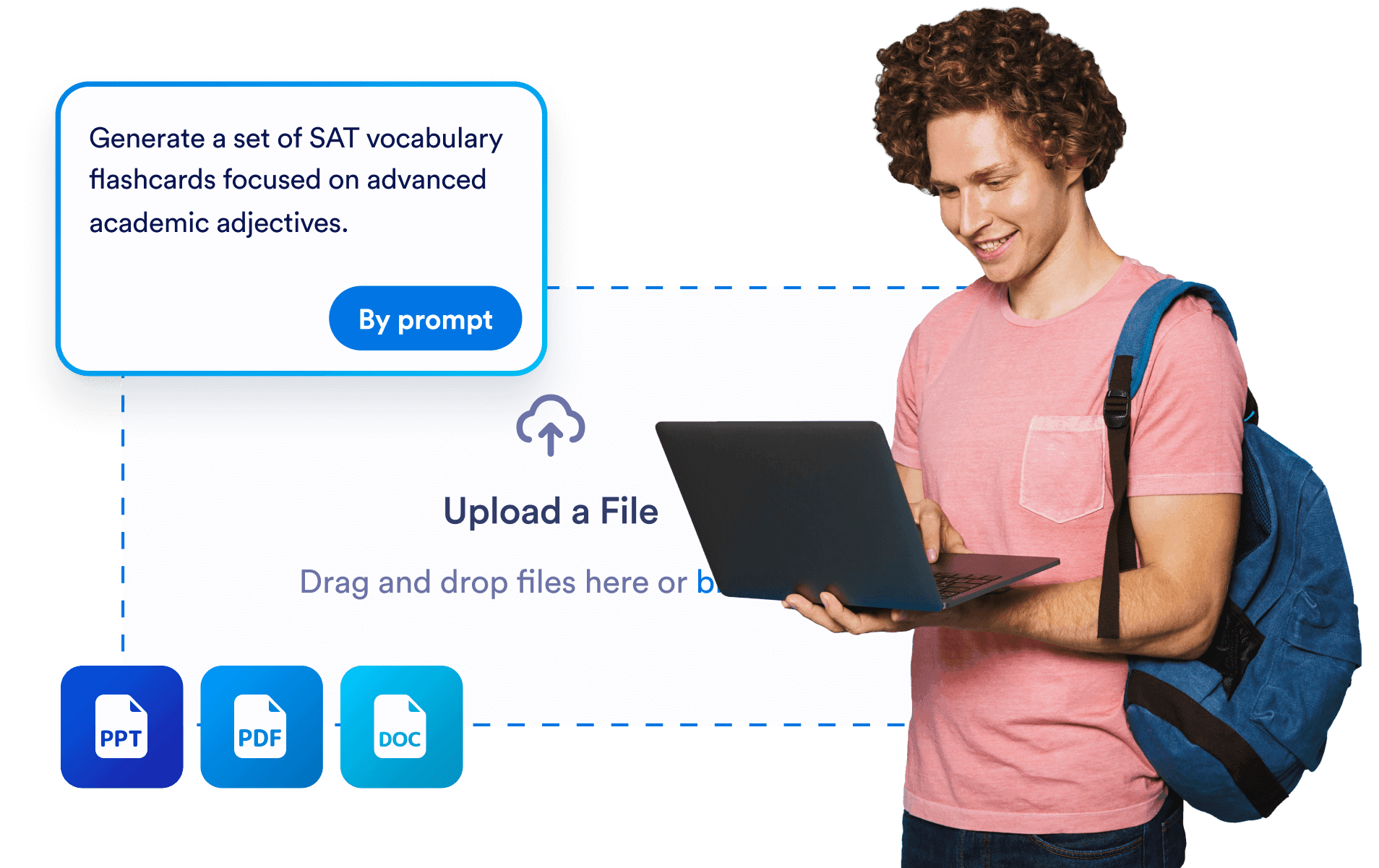 Instant flashcards from notes or files