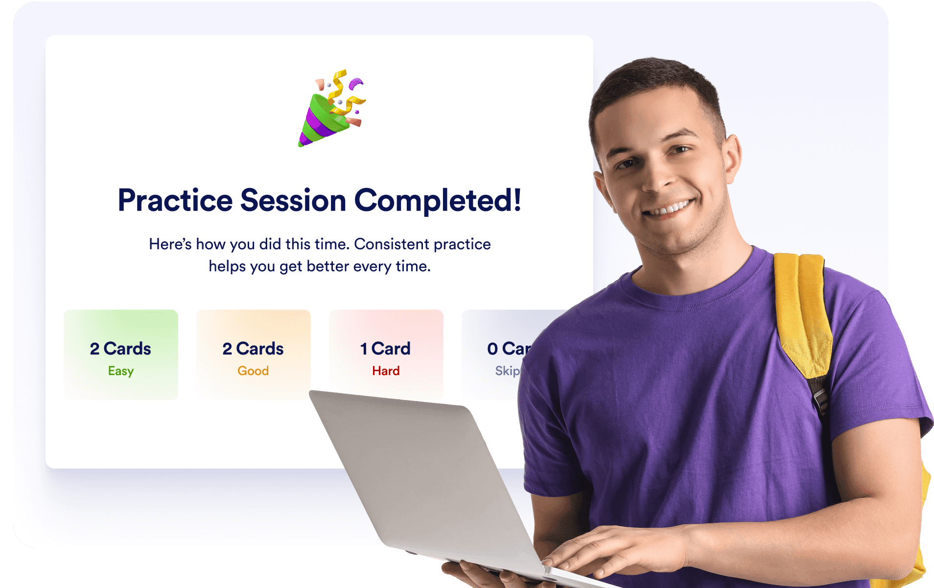Smart results screen to track learning