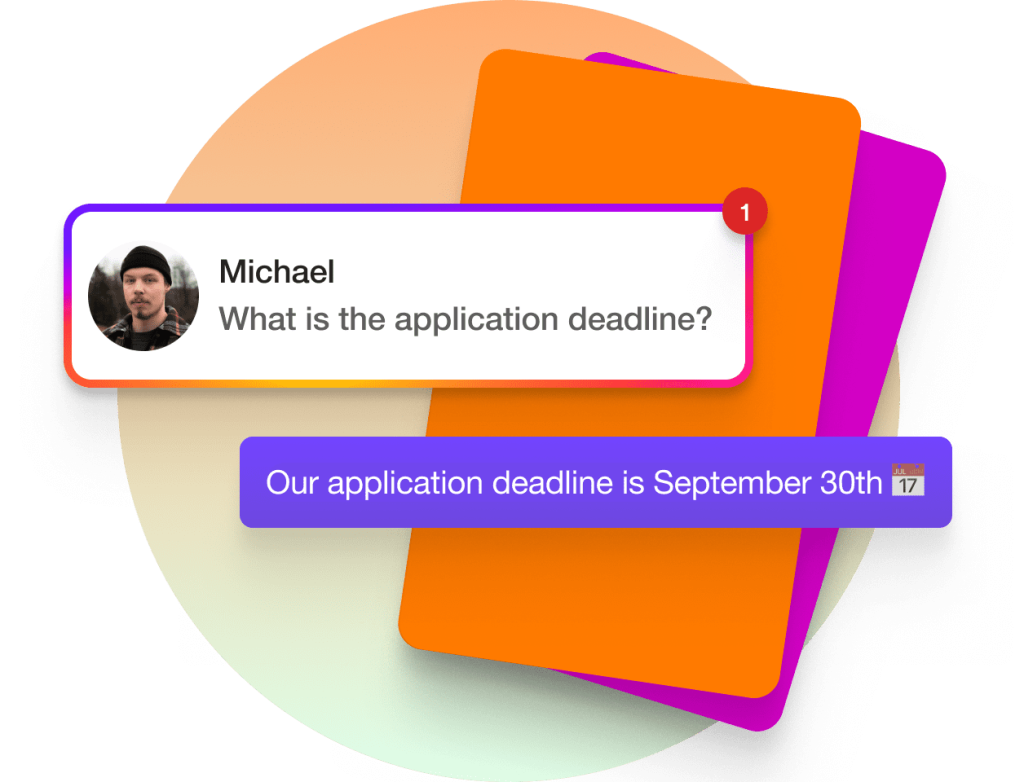 Faster responses to admissions questions