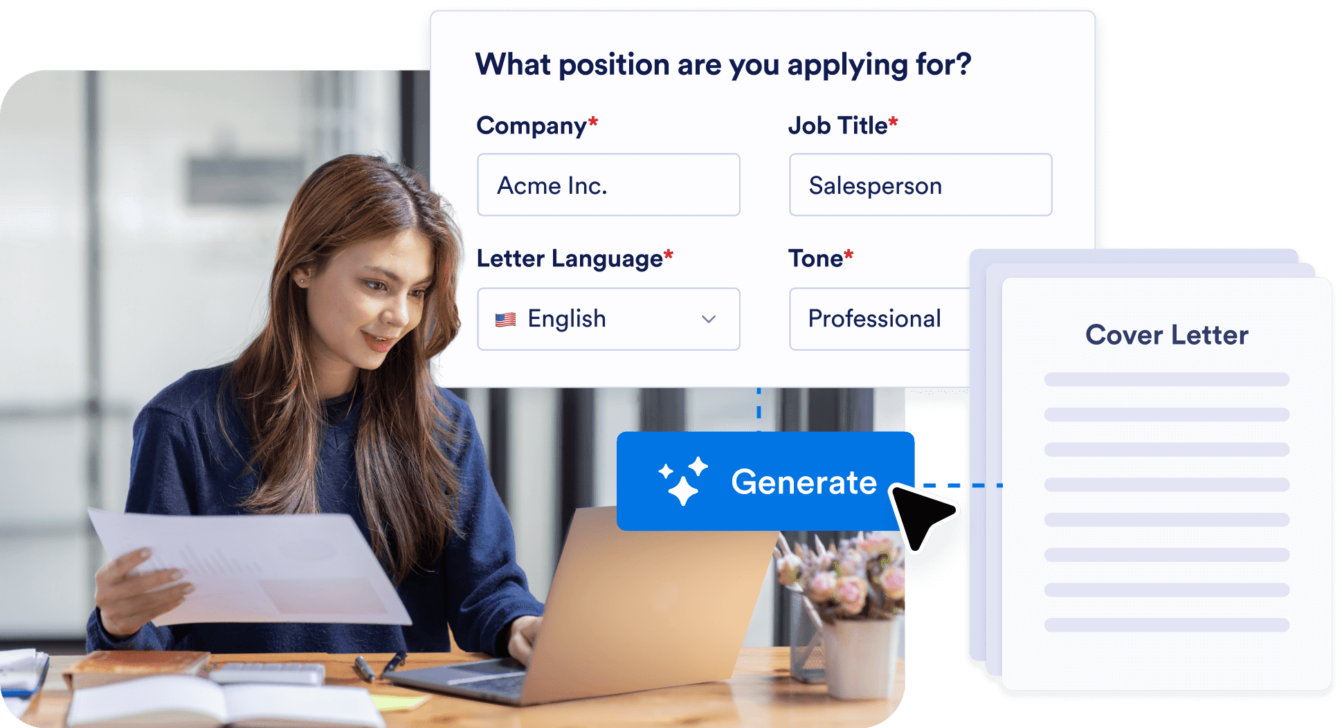 Personalized and professional cover letters