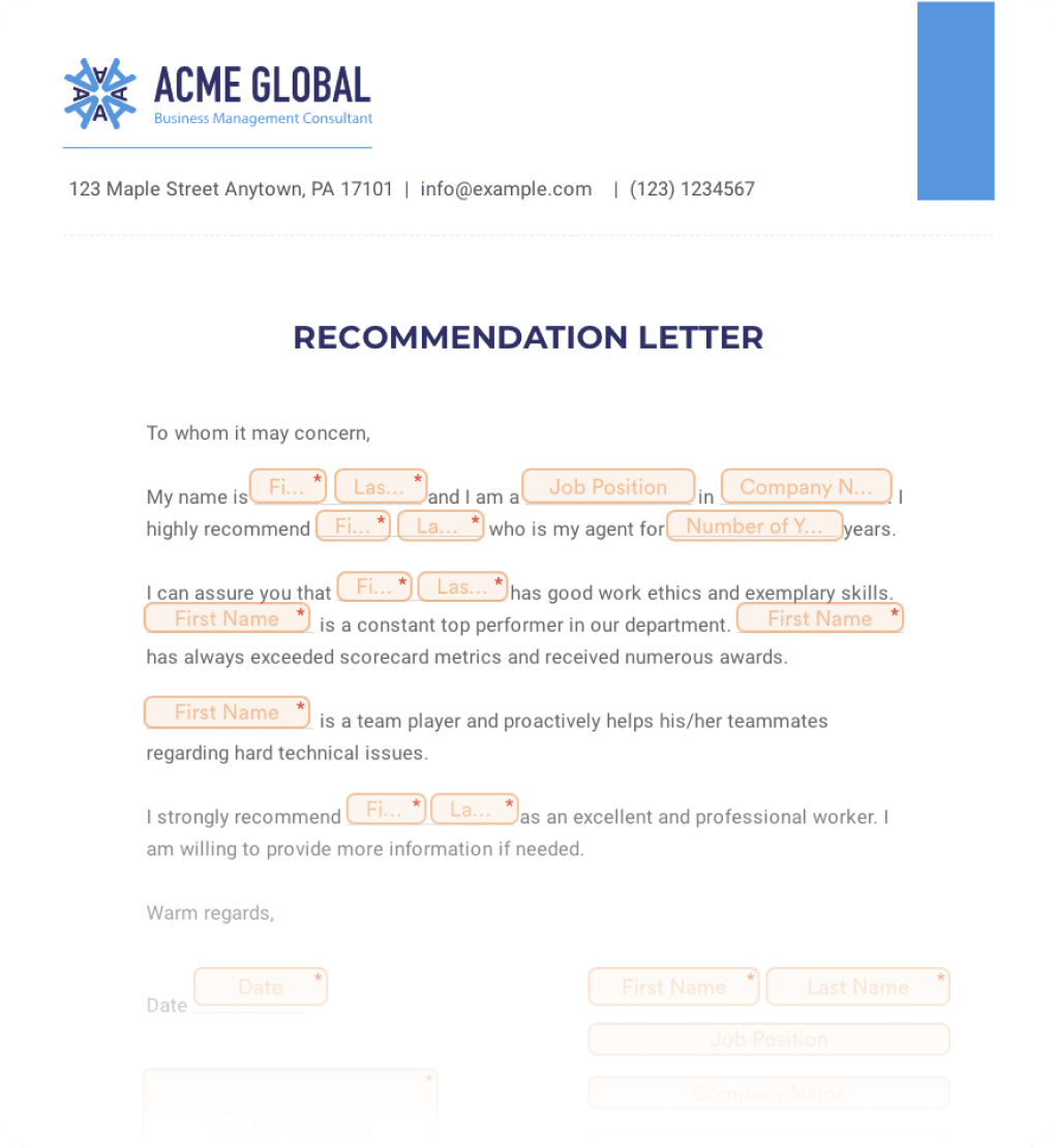 Recommendation Letter