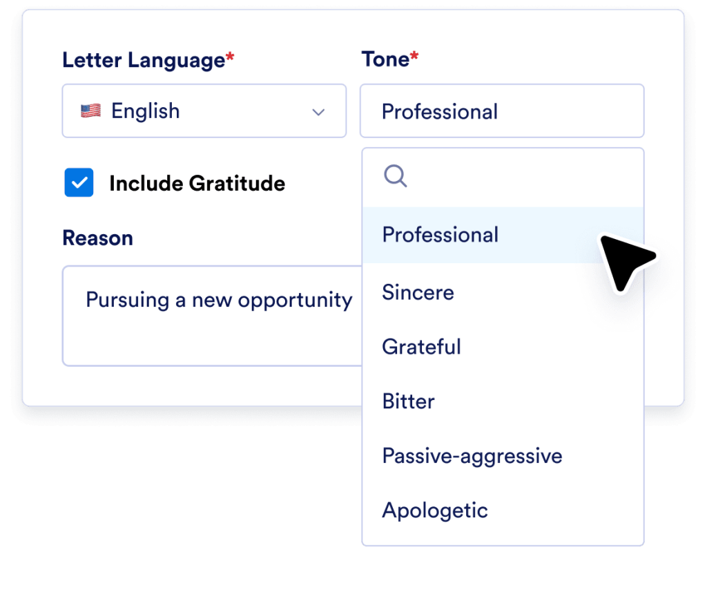 Customize your letter preferences
