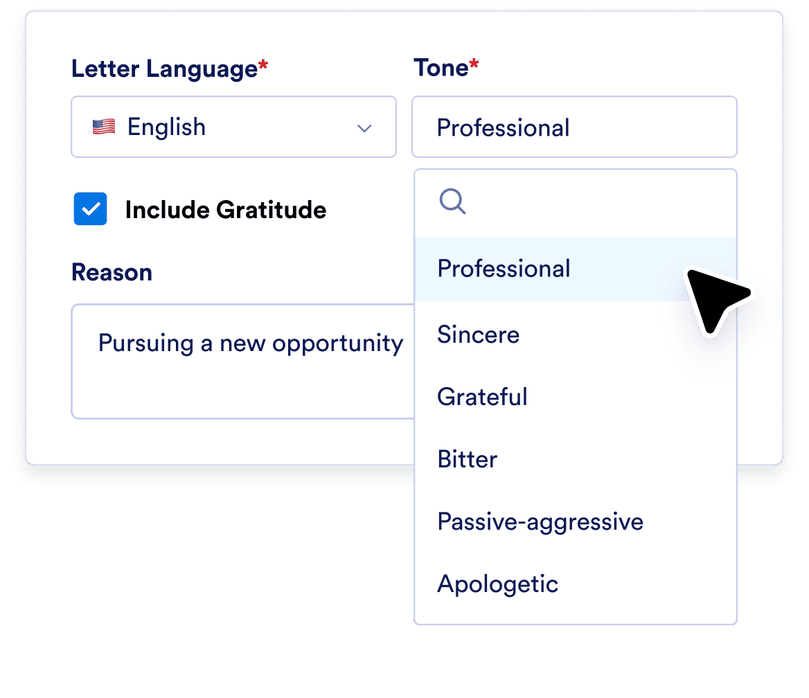 Customize your letter preferences