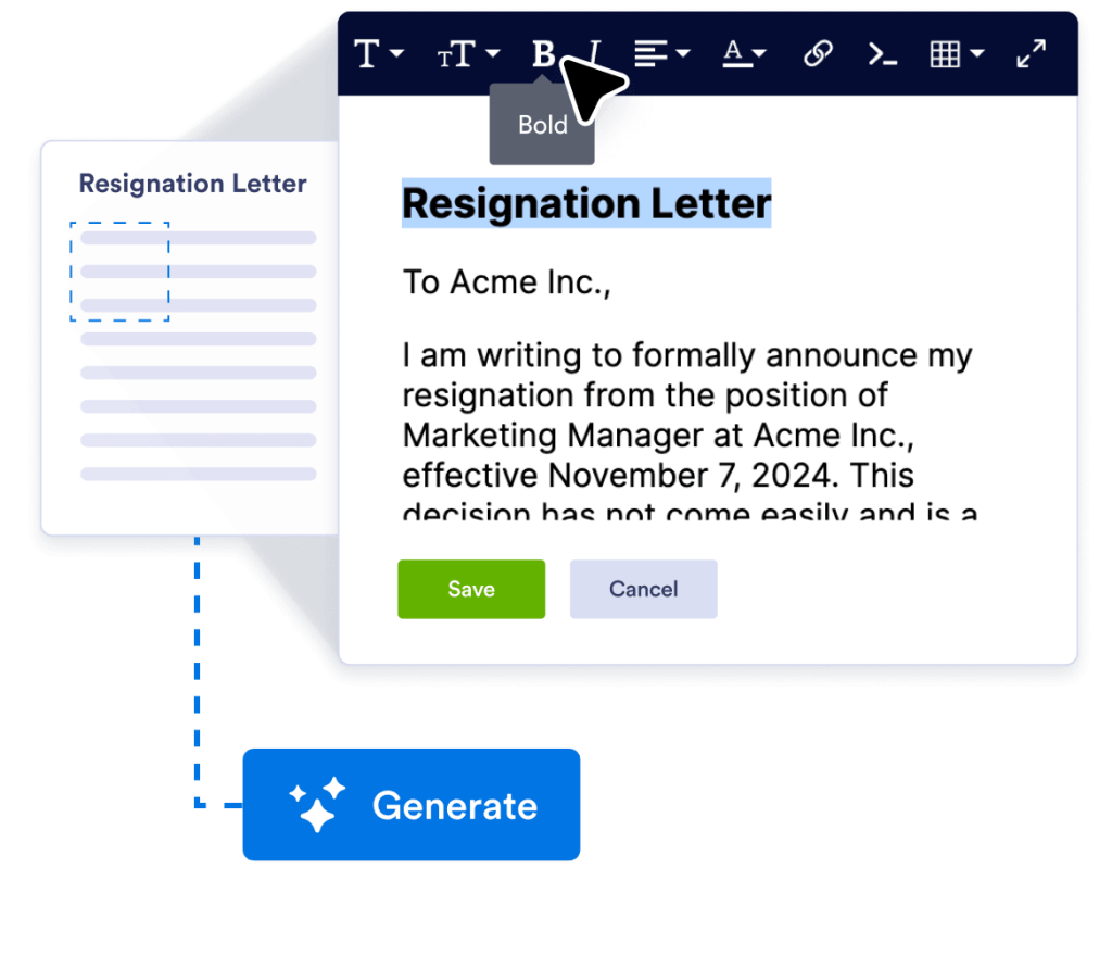 Generate, edit, and finalize