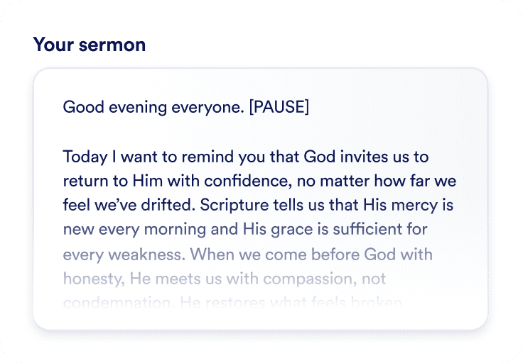 Generate your sermon draft