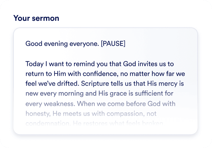Generate your sermon draft