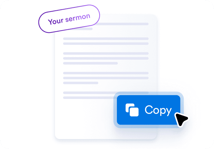 Copy or regenerate your sermon