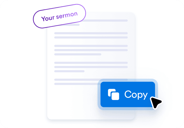 Copy or regenerate your sermon