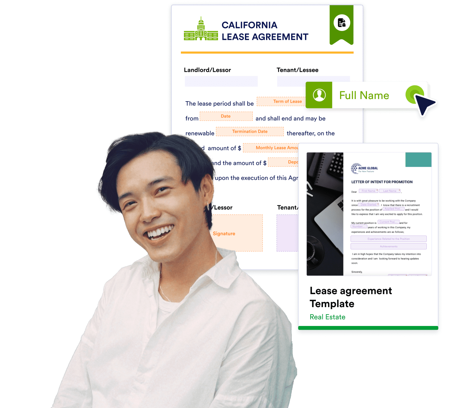 Create documents to collect electronic signatures