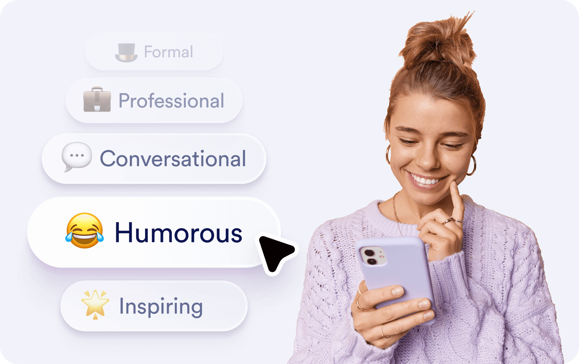 Adjust tone and voice to match your style