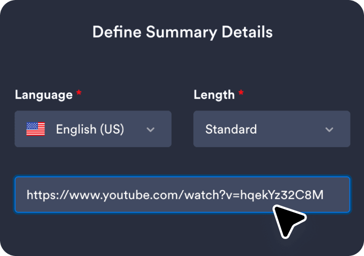 Paste a YouTube link