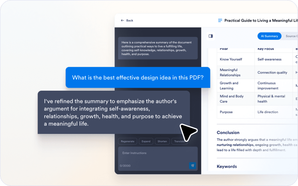 Rewrite the summary for your audience
