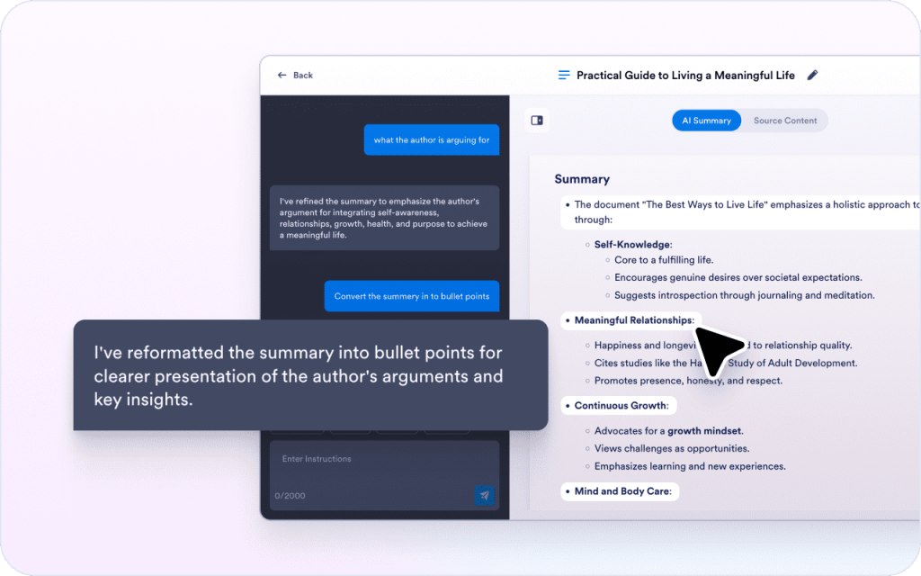Turn the article into reusable notes