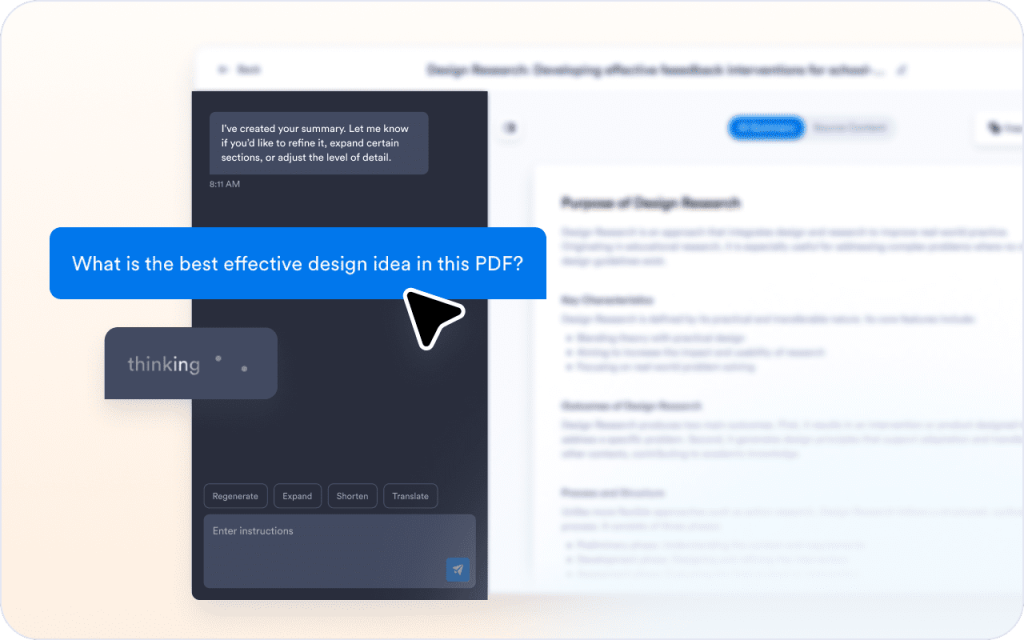 Ask questions in the chat box