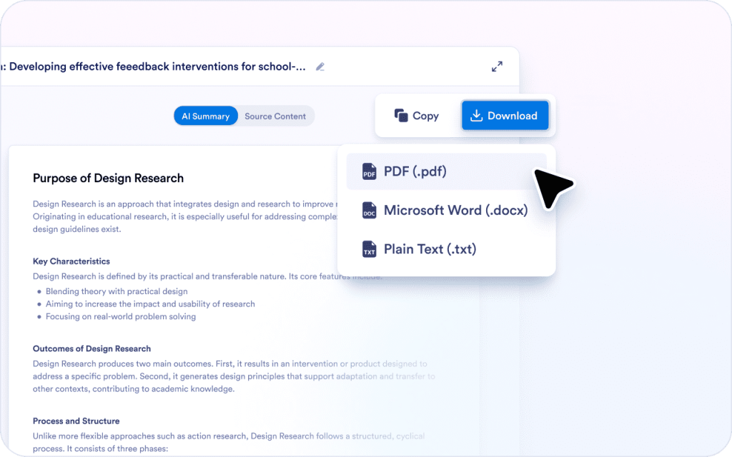 Share and export your results