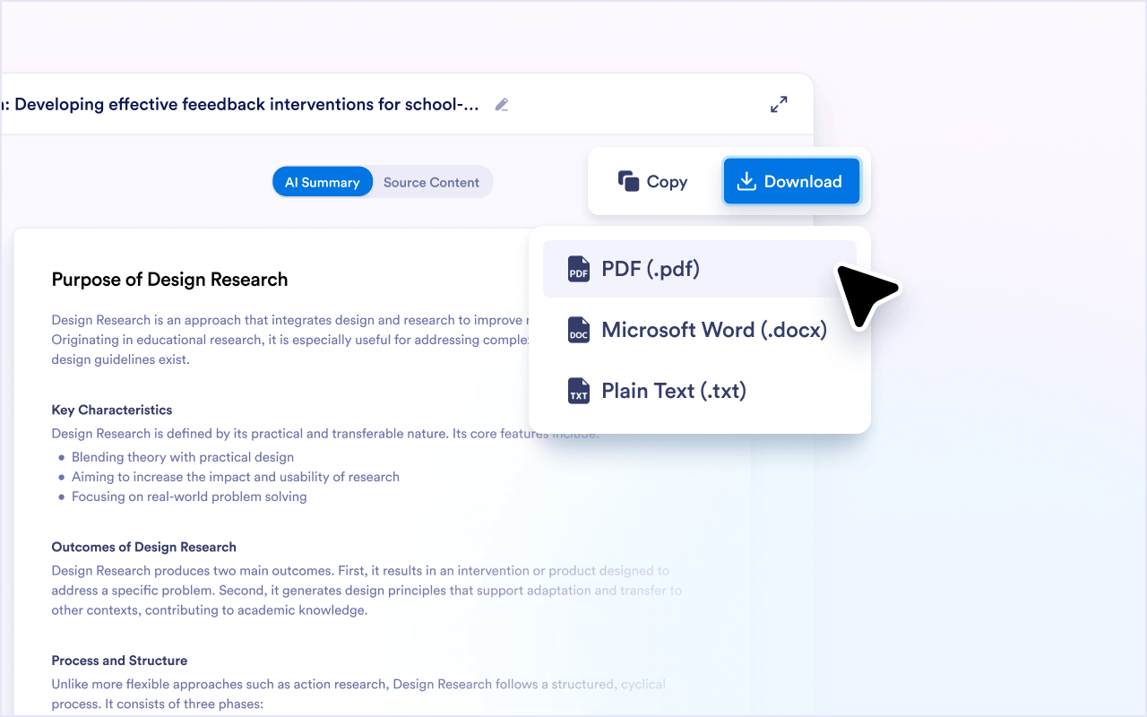 Share and export your results