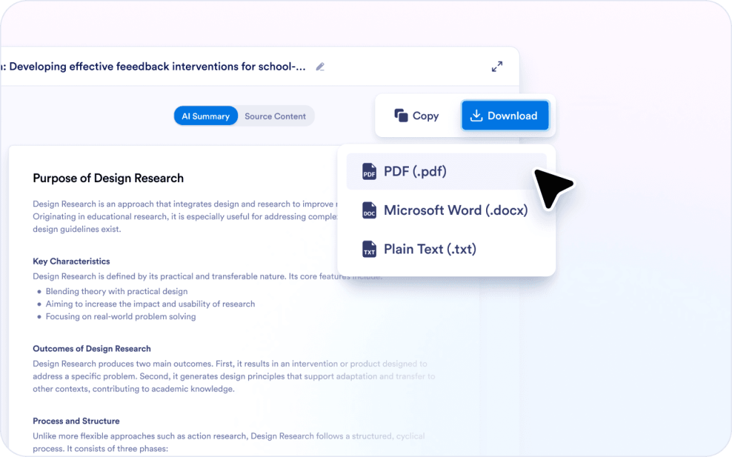 Share and export your results