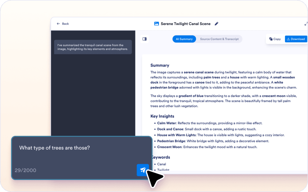 Ask questions about what you see