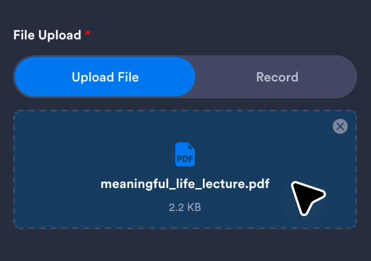 Add or record lecture content