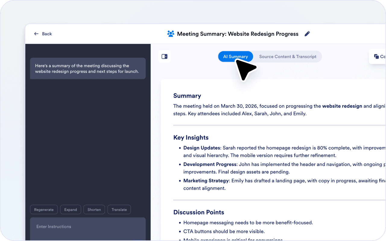Record Meetings Instantly