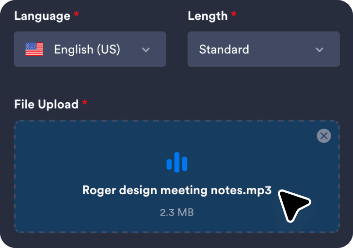 Add meeting notes or a transcript