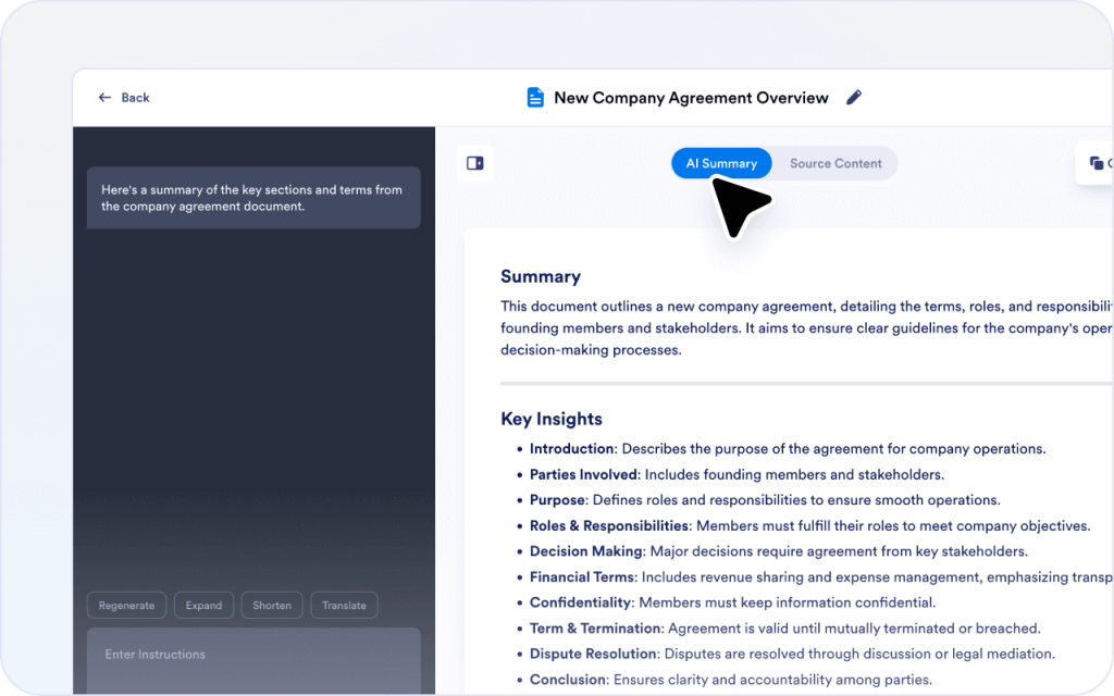 Get the main point of the PDF quickly