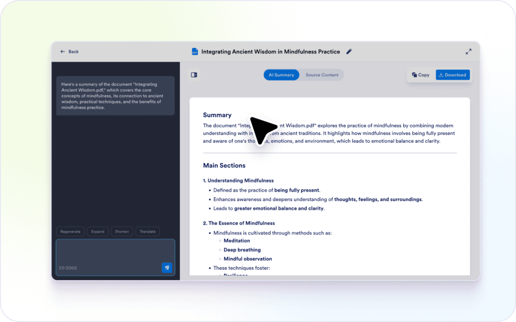Focus on what matters in the slides