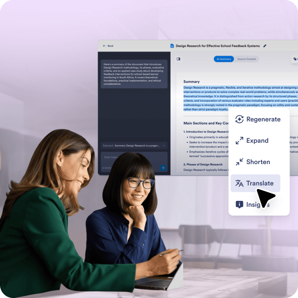 Multilingual summaries