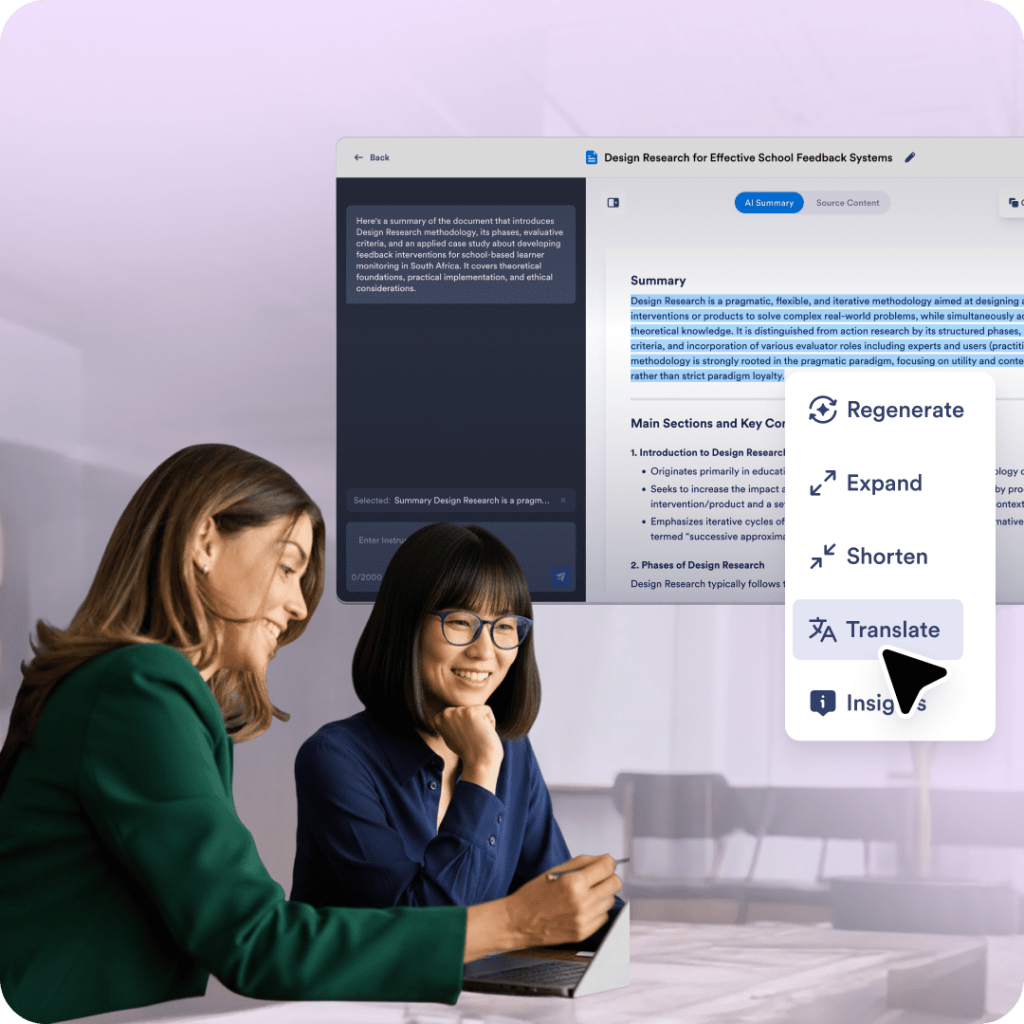 Multilingual summaries