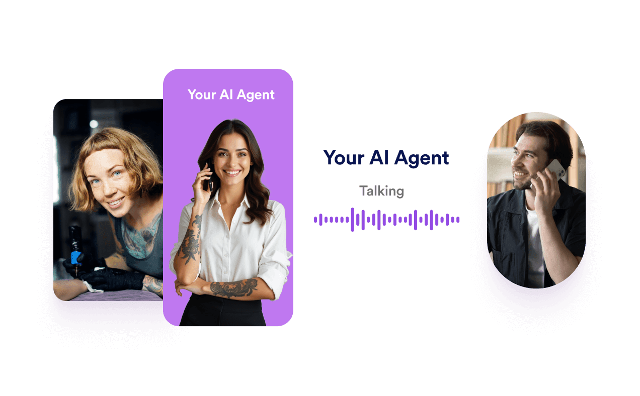 An agent is talking with a man