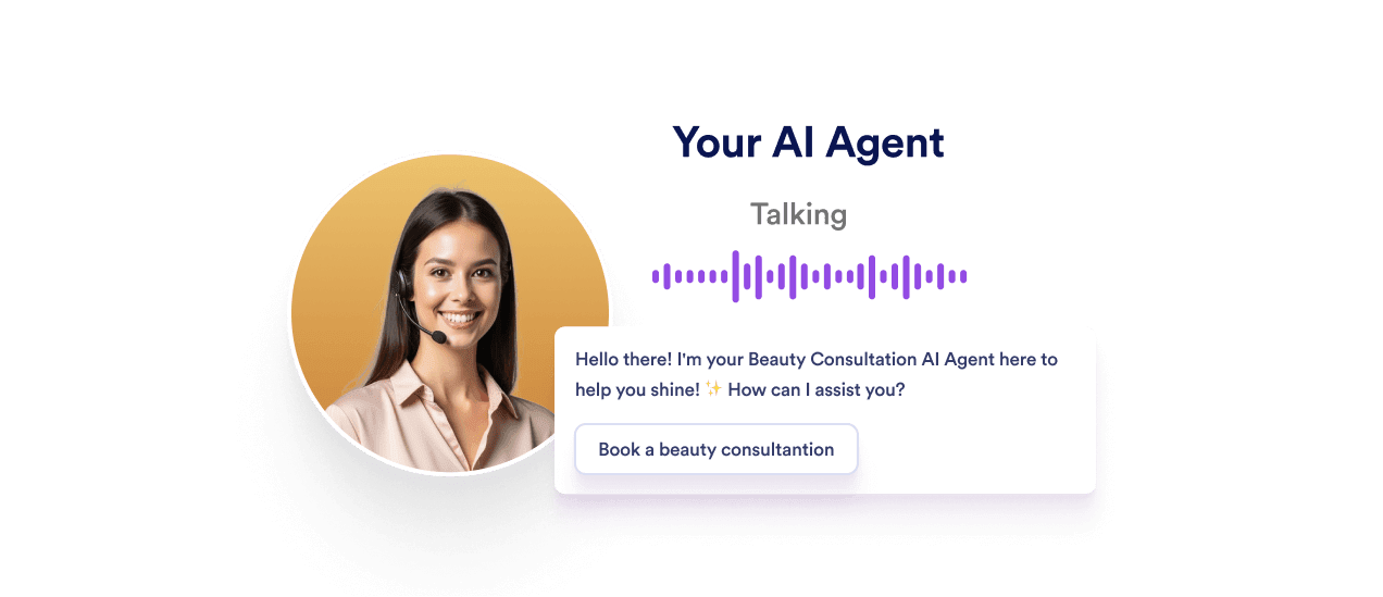 An agent suggesting a booking option for customer