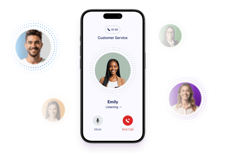 A mobile phone that showing Phone Agent calling screen