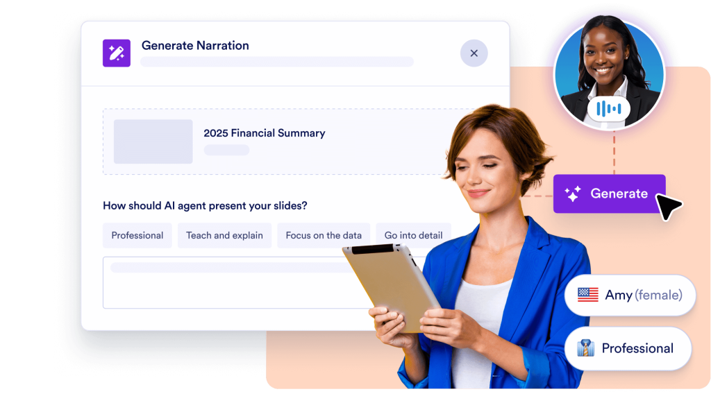 AI narration with full voice control