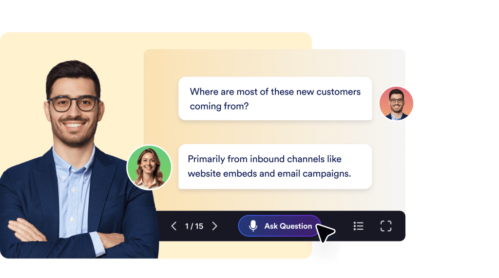 Live interaction with smart Q&A