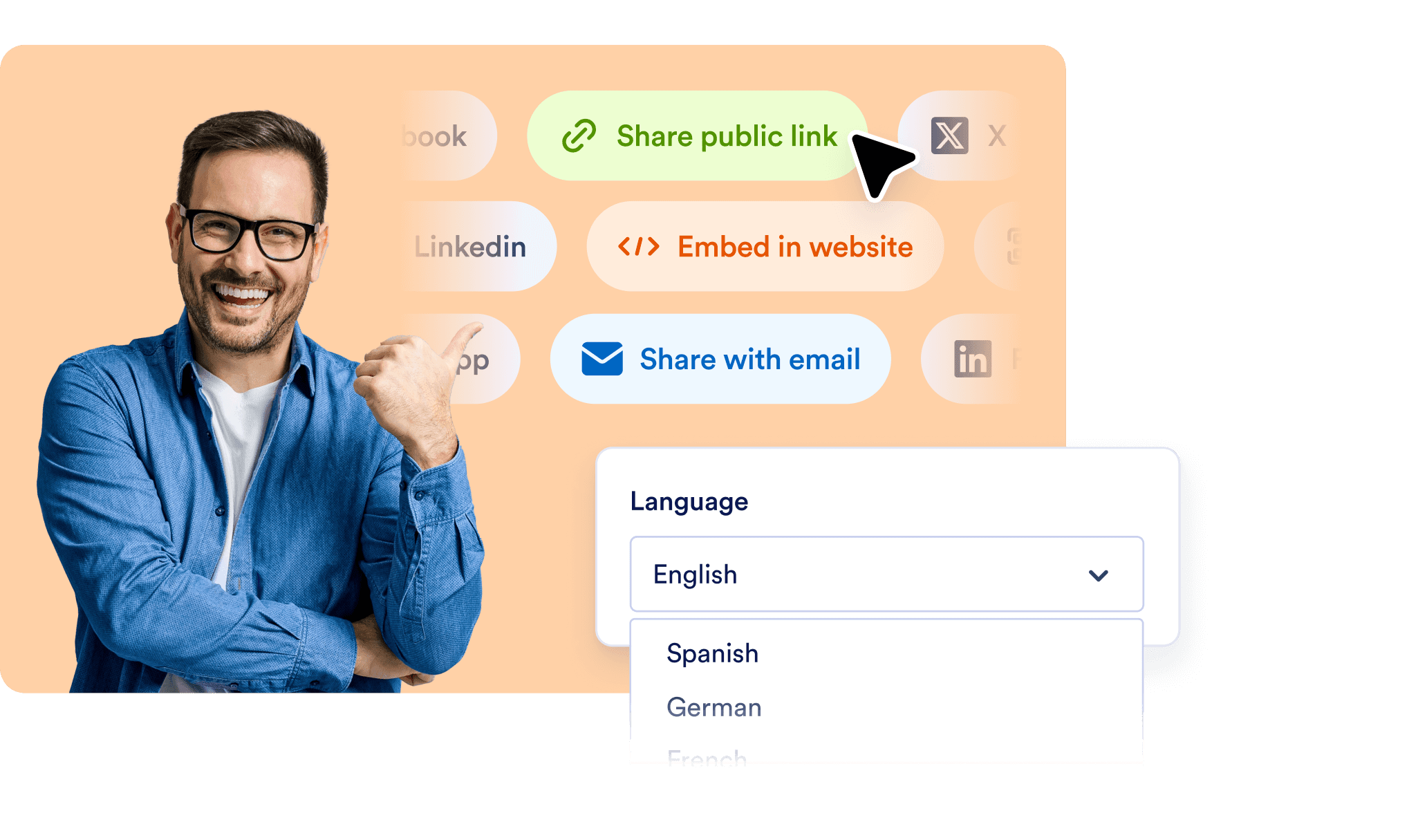 Multilingual, shareable, and action-driven