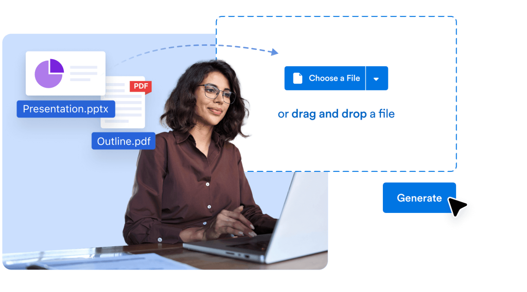 Visually rich presentations generated instantly