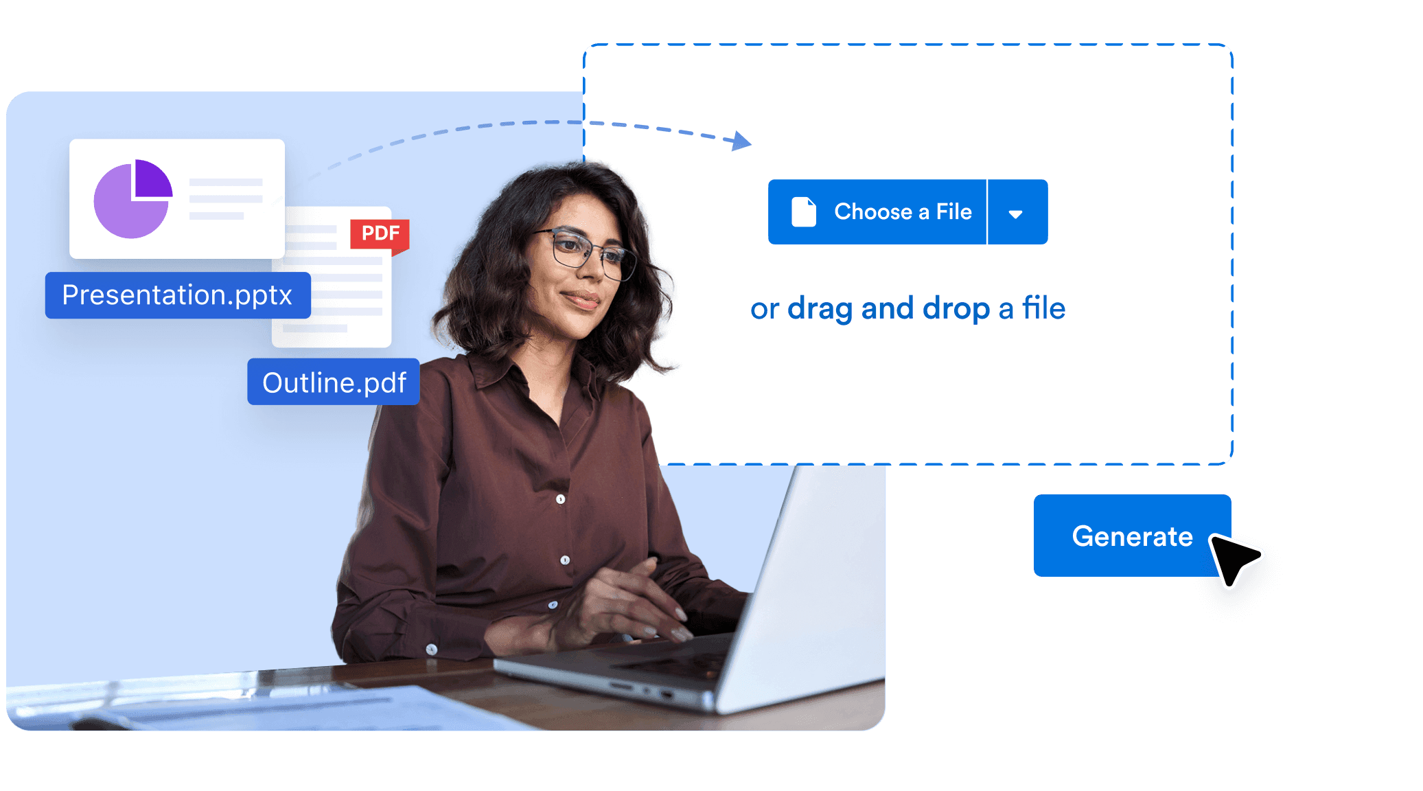Visually rich presentations generated instantly