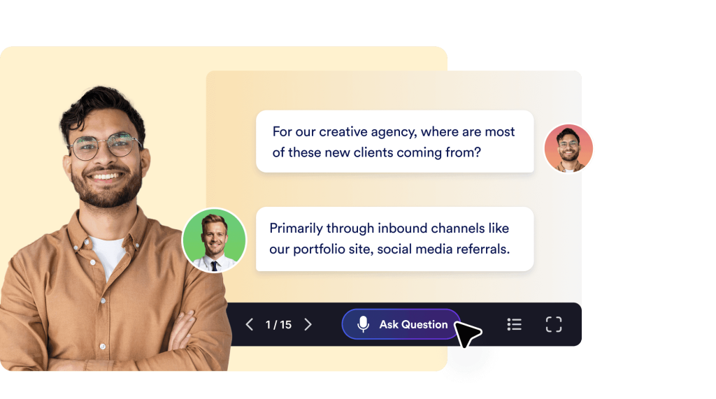 Live viewer interaction with AI Q&A