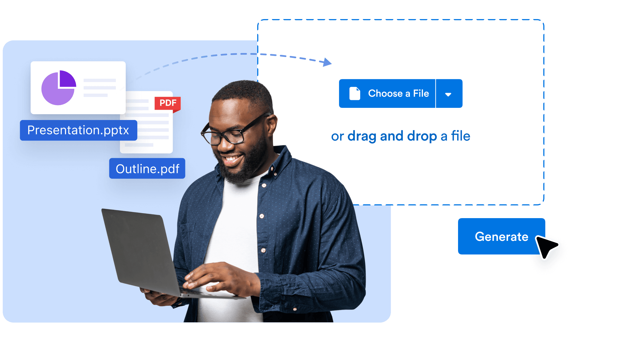 Instantly turn documents into presentations