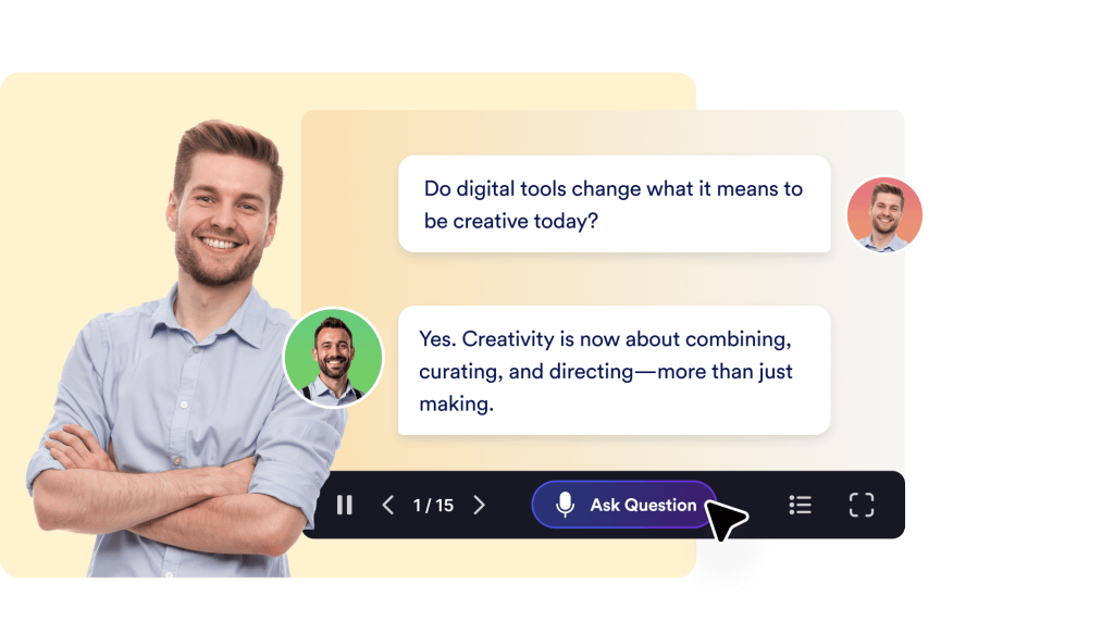 Live audience interaction with Q&A