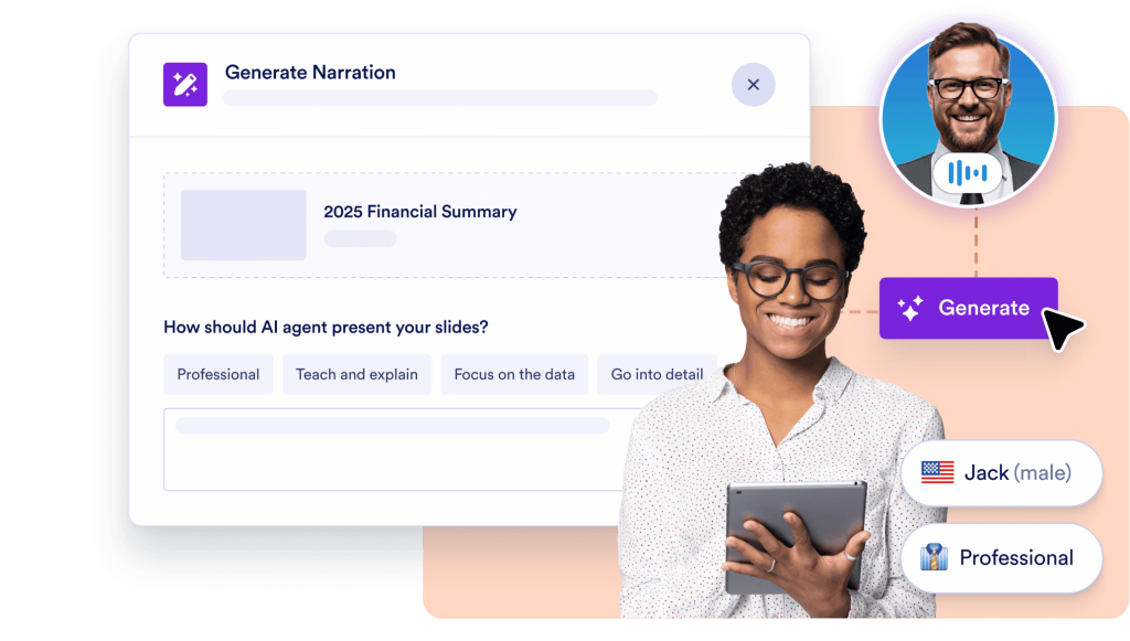 AI-powered slide narration