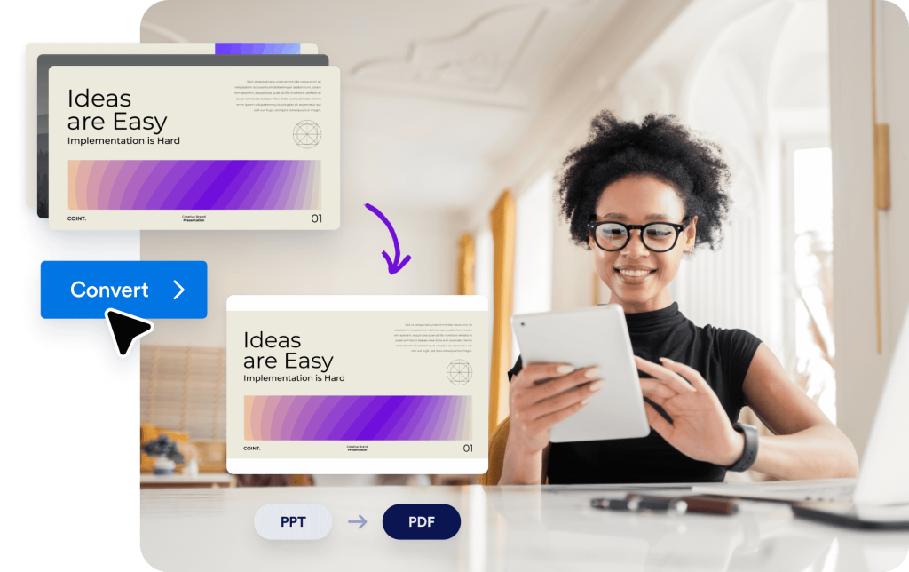 One-click PPT to PDF conversion