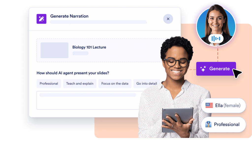 Built-in voice narration