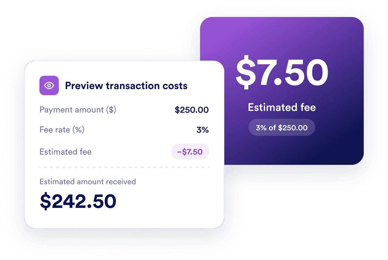 Preview transaction costs
